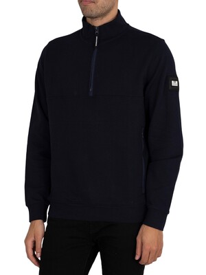 Weekend Offender Doublegrove 1/4 Zip Sweatshirt - Navy
