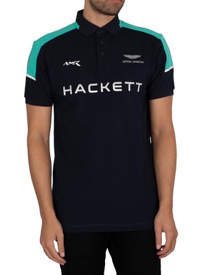 Hackett London Aston Martin Racing Tour Polo Shirt - Navy