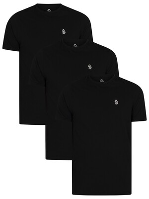 Luke 1977 3 Pack Johnys T-Shirts - Black