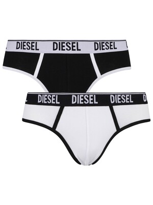 Diesel 2 Pack Andre Briefs - White/Black