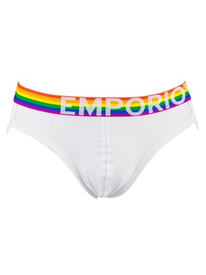 Emporio Armani Rainbow Briefs - White