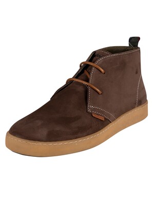 Barbour Yuma Leather Boots - Choco