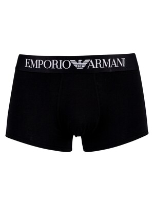 Emporio Armani Stretch Cotton Trunks - Black