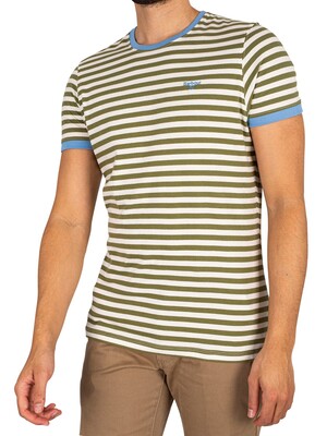 Barbour Quay Stripe T-Shirt - Burnt Olive