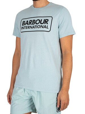 Barbour International Essential Large Logo Tailored  T-Shirt - Pastel Spruce