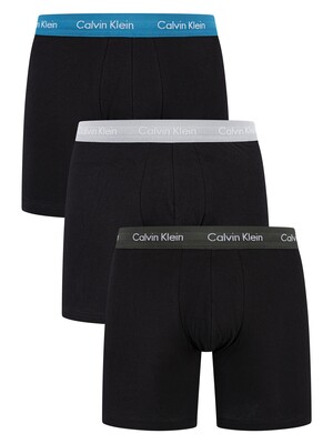 Calvin Klein 3 Pack Boxer Briefs - Grey Element/Grey Heather/Tapestry Teal