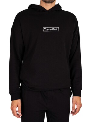 Calvin Klein Box Logo Lounge Hoodie - Black