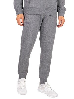 Superdry Vintage Logo Embroidered Joggers - Rich Charcoal Marl