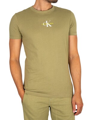 Calvin Klein Jeans Monogram Logo T-Shirt - Faded Olive