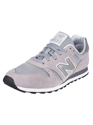 New Balance 373 Suede Trainers - Grey/Silver