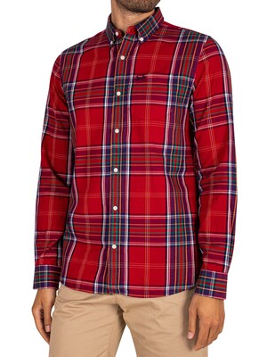 Superdry Vintage London Button Down Shirt - Lambeth Check Red