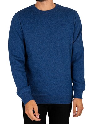 Superdry Vintage Logo Embroidered Sweatshirt - Bright Blue Marl