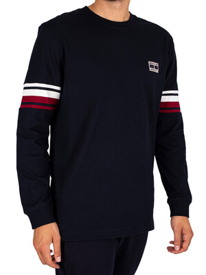 Tommy Hilfiger Sleeve Stripe Casual Longsleeved T-Shirt - Desert Sky