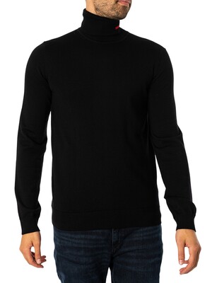 HUGO San Thomas Collar Knit - Black