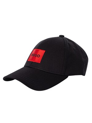 HUGO Box Logo Baseball Cap - Black/Red