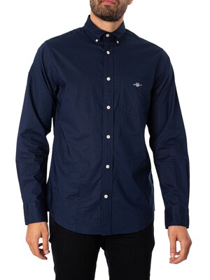 GANT Regular Poplin Shirt - Marine
