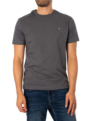 GANT Regular Shield T-Shirt - Anthracite Melange