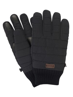 Barbour Banff Quilted Gloves - Black