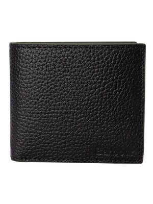 Barbour Grain Leather Billfold Wallet - Black