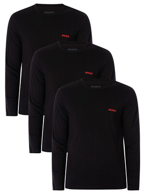 HUGO 3 Pack Lounge T-Shirts - Black