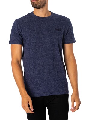 Superdry Vintage Logo Embroidered T-Shirt - Dark Indigo Blue Marl