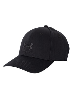 Under Armour Branded Lockup Adjustable Baseball Cap - Black/Black
