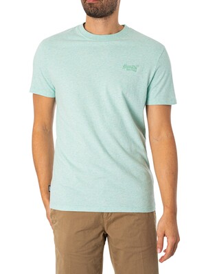 Superdry Vintage Logo EMB T-Shirt - Light Mint Green Marl