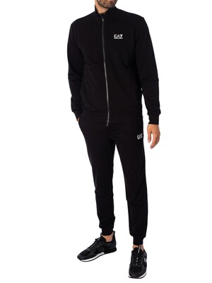 EA7 Chest Logo Zip Tracksuit - Black