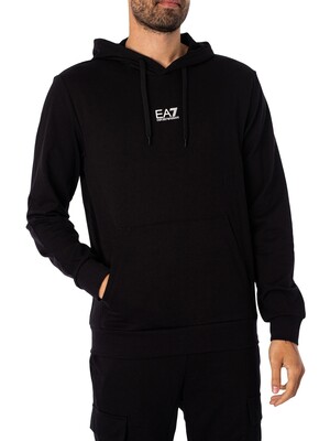EA7 Jersey Pullover Hoodie - Black/White