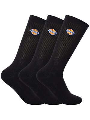 Dickies 3 Pack Valley Grove Socks - Black