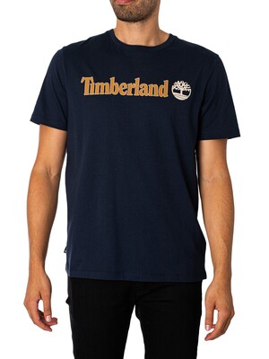 Timberland Linear Logo T-Shirt - Navy