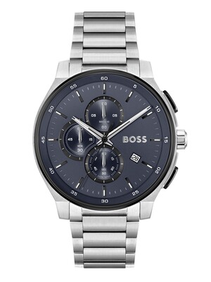BOSS Peak 2.0 Chronograph Watch - Silver/Blue