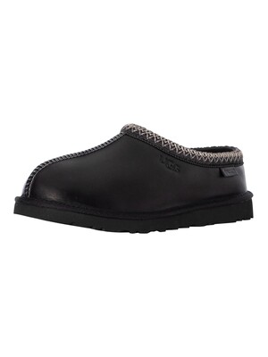 UGG Tasman Leather Regen Slippers - Black