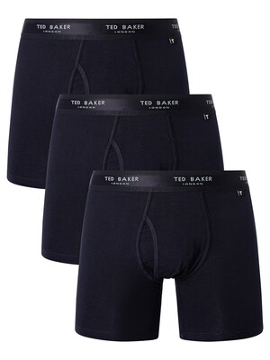 Ted Baker 3 Pack Cotton Stretch Boxer Briefs - Navy