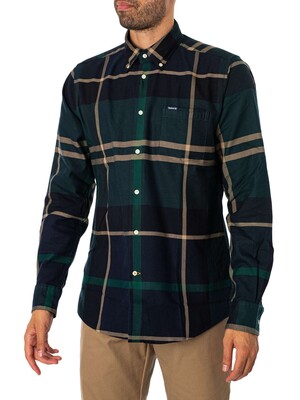 Barbour Dunoon Tailored Tartan Shirt - Green Loch