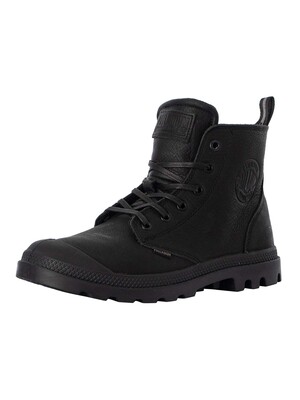 Palladium Pampa Zip Leather Boots - Black