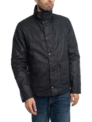 Barbour Reelin Wax Jacket - Navy