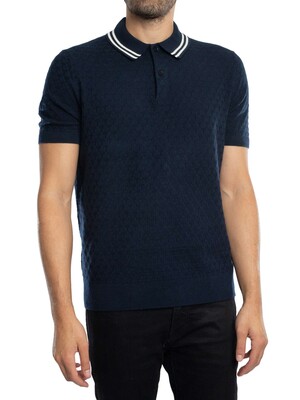 Ted Baker Regular Stitched Polo Shirt - Navy