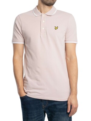 Lyle & Scott Tipped Polo Shirt - Pink Salt/White