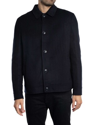 Ted Baker Sharpow Wool Collared Jacket - Navy