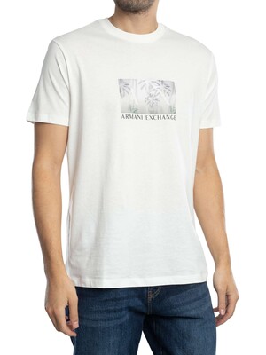 Armani Exchange Box Logo T-Shirt - Off White