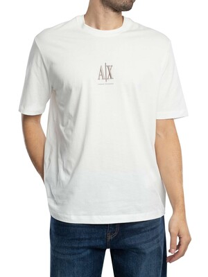 Armani Exchange Centre Logo T-Shirt - Off White
