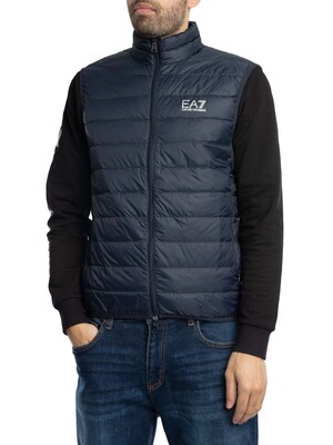 EA7 Chest Logo Lightweight Gilet - Blue