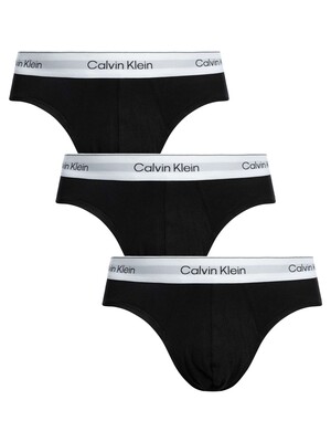 Calvin Klein 3 Pack Icon Hip Briefs - Black/White