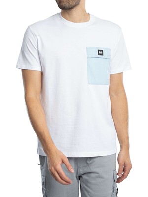 Weekend Offender Stiniva T-Shirt - White/Ocean Wave