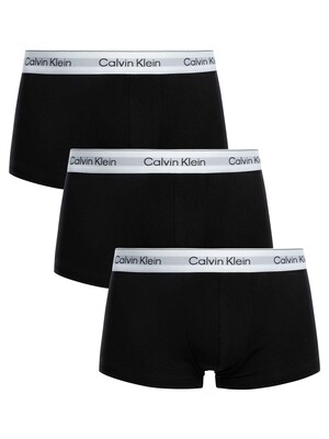 Calvin Klein 3 Pack Icon Low Rise Trunks - Black/White