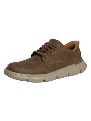 Skechers Slip-ins Garza Leather Trainers - Taupe
