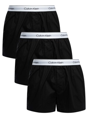 Calvin Klein 3 Pack Icon Slim Boxers - Black/White