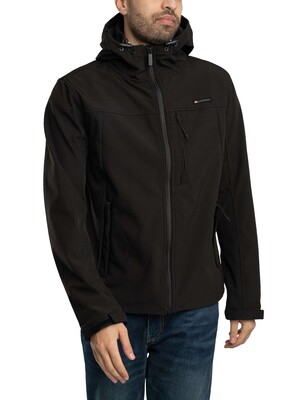 Superdry Hooded Soft Shell Trekker Jacket - Black