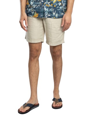Superdry Merchant Linen Shorts - Abbey Stone